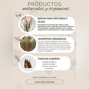 Natural shampoo and serums for eyelash and eyebrows